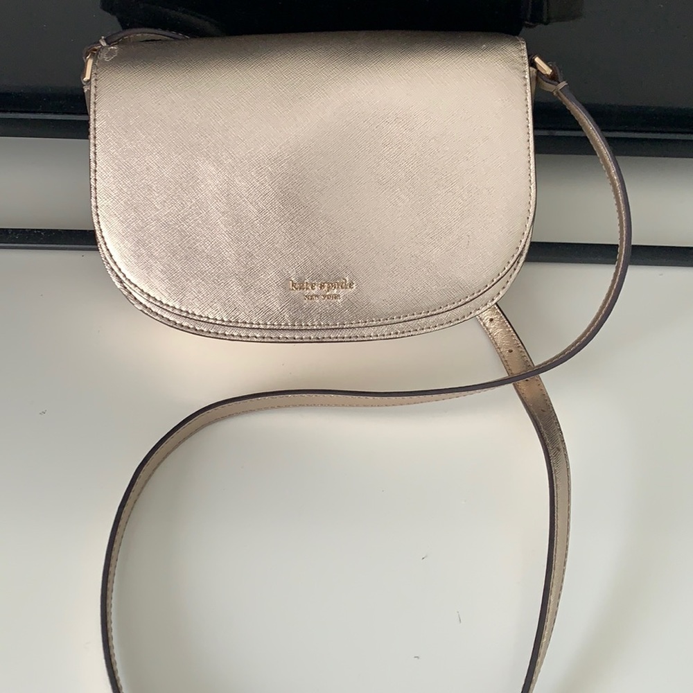 Kate Spade metallic rose gold crossbody bag